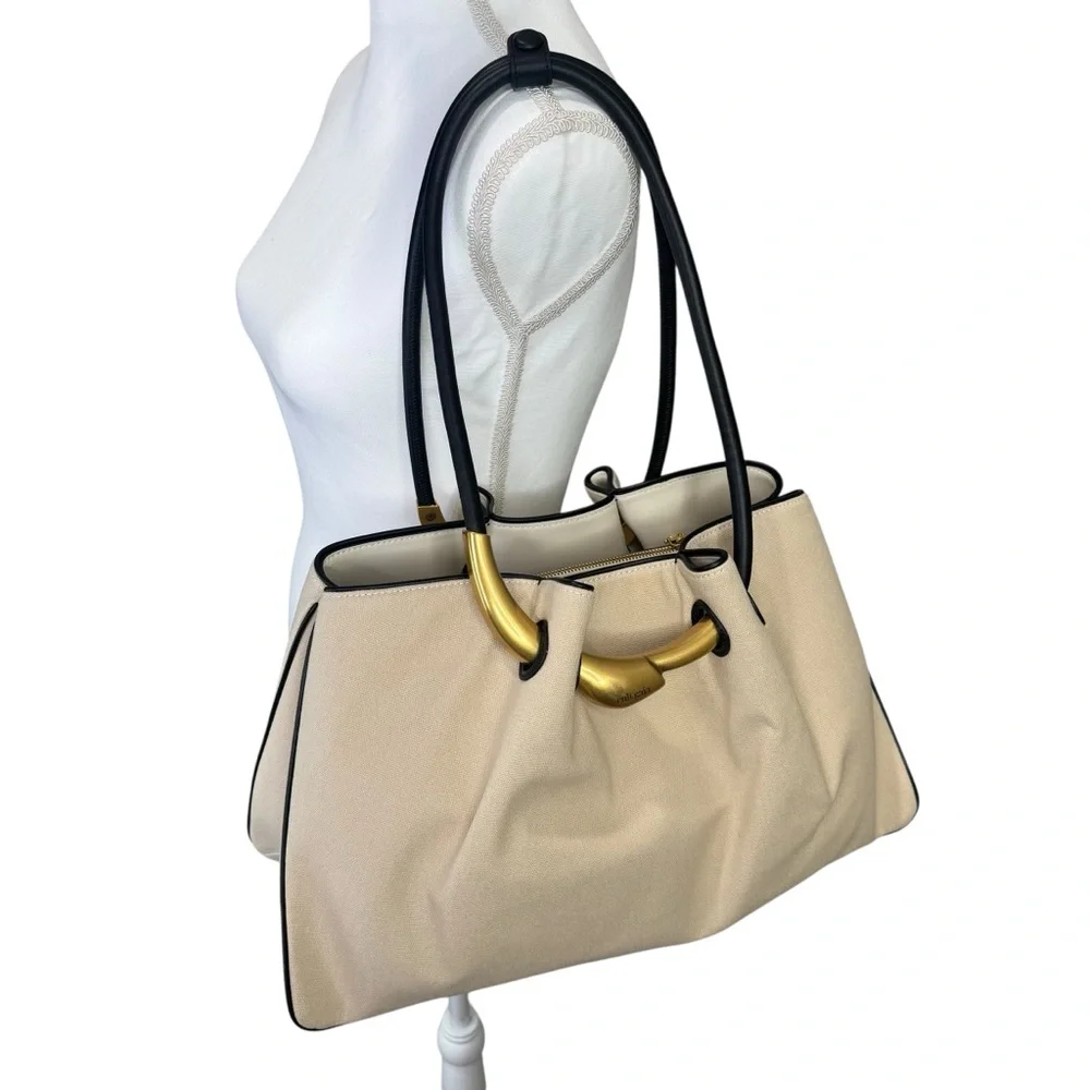NEW Cult Gaia Asa Satchel Canvas Beach